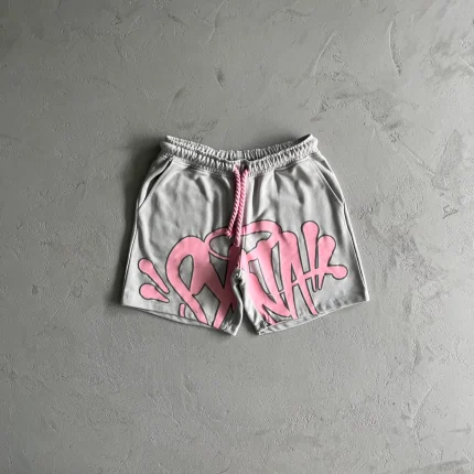 Synaworld ‘Syna Logo’ Shorts - Gray and Pink